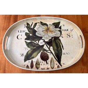 Colonial Williamsburg Christmas Creative Co-op Decorative Tray Flower Magnolia